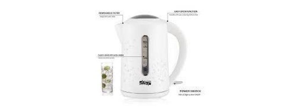 DSP fast electric kettle 1.7 liters 2200 watts white model KK1112