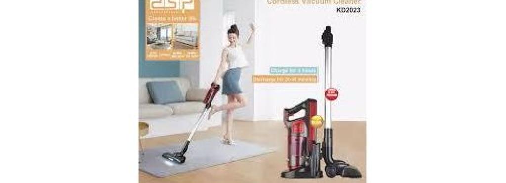 DSP Cordless Handheld Vacuum Cleaner KD2023 - 120W - Wireless - 0.8L Capacity - Black Color
