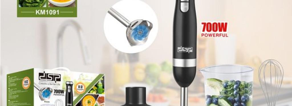 DSP 4-in-1 Hand Blender Model KM1091 - 1000W Power, Versatile