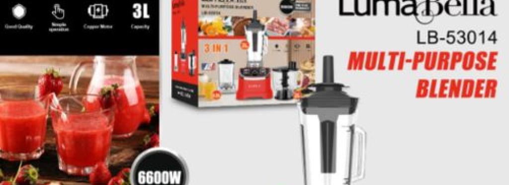 Luma Bella Multipurpose Electric Mixer LB-53014 - 6600W | 3 Liters | Hotel Design