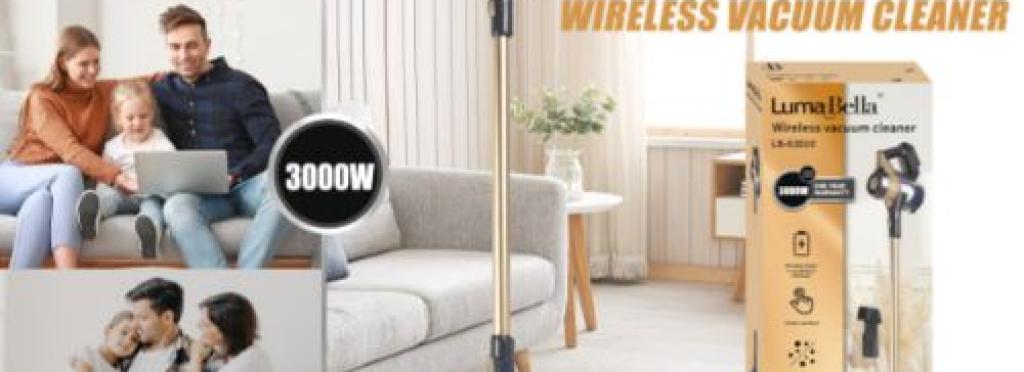 Luma Bella Cordless Portable Vacuum 3000W (LB-63010) - Powerful and Quick Cleaning for All Surfaces