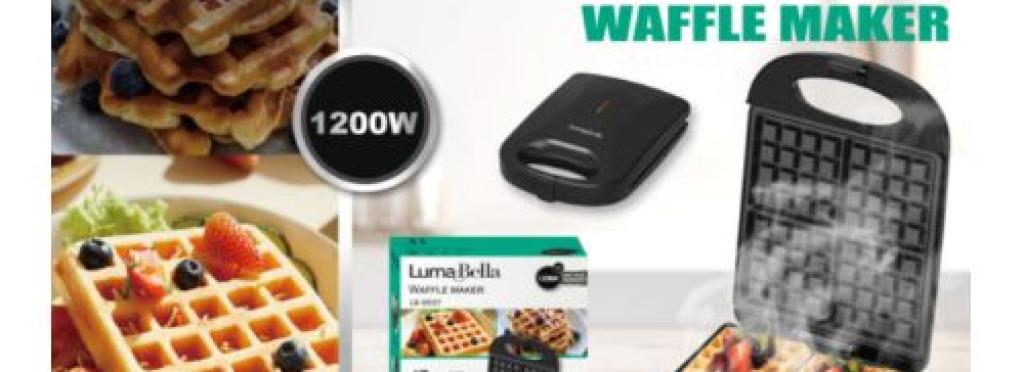 Luma Bella electric waffle maker - 1200 watts, 4 slices, non-stick coating, model LB-58037