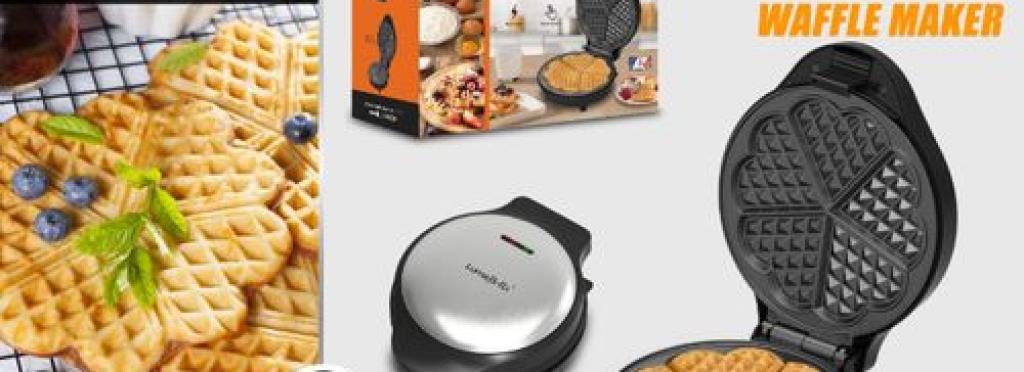 Luma Bella electric waffle maker - 750 watts, stainless steel, non-stick coating, 220-240 volts