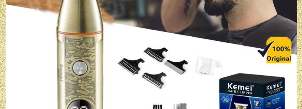 KM-865 - Professional Electric Hair Clipper for Men Rechargeable - Multi-Head - Comfortable Design