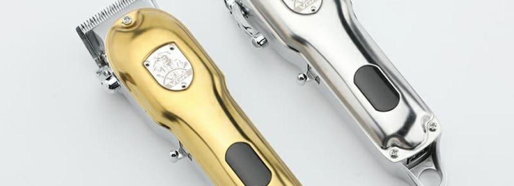 V-652 - Professional electric hair clipper for men from VGR, rechargeable, golden color, with ceramic blades