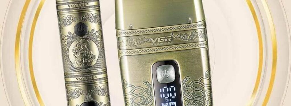 V-649 - Professional Electric Hair Clipper for Men by VGR - Rechargeable, Gold Color, V-649 Model