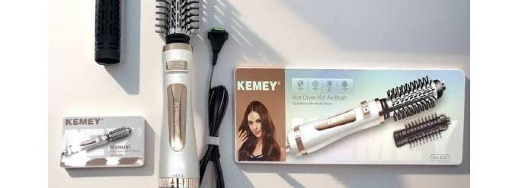 Kemei KM-8024 Rotary Hair Dryer Brush - 2 in 1 for Styling and Drying Hair Quickly and Easily