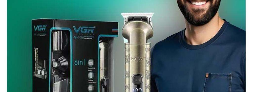 VGR V-109: 6-in-1 Care Set. Metal Design, IPX6 Water Resistance, 180 Minutes of Operation.