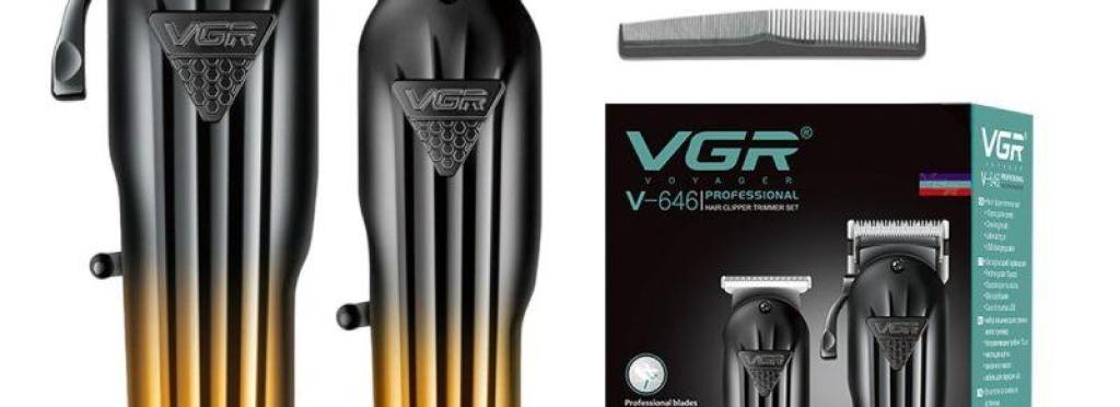 V-646 - Professional Electric Hair Clipper for Men from VGR - Rechargeable, Water Resistant, LED Screen