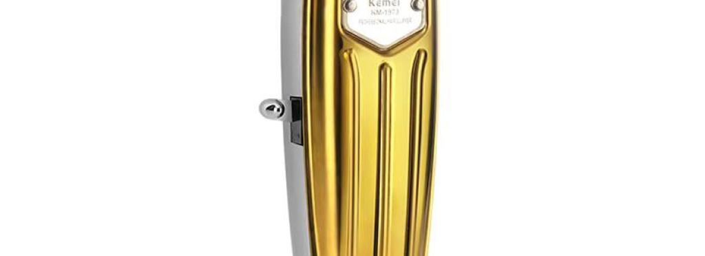KM-1973 Professional Electric Hair Clipper for Men - Professional, Rechargeable, Gold Color
