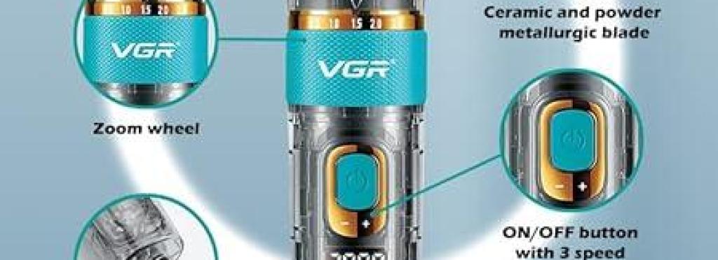 V-695 - Professional Electric Hair Clipper for Men Rechargeable from VGR - Ceramic Blade - 5 Guide Combs