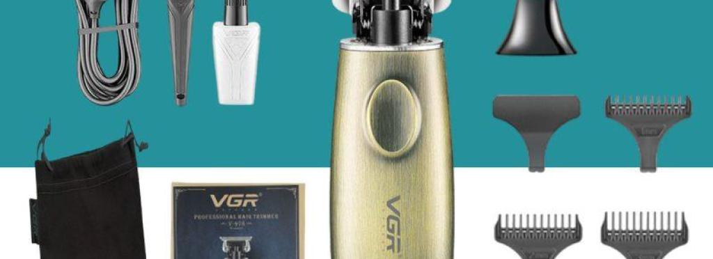 VGR V-978 Professional Electric Hair Clipper for Men - Rechargeable via USB, LED Screen, 180 Minutes Operating Time