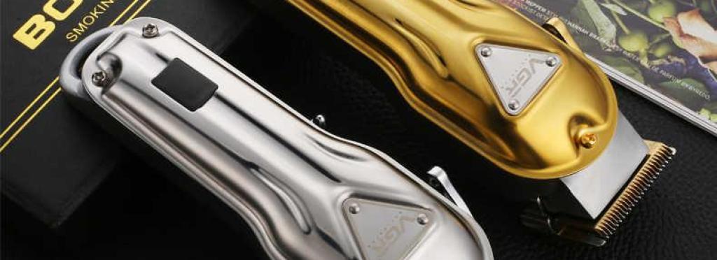 V-134 Professional Electric Hair Clipper for Men by VGR - Gold Color - 4 Heads - Charging up to 5 Hours