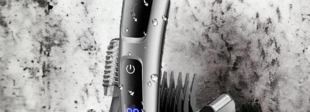 Electric Hair Clipper for Men KEMEI KM-675 – 12 in 1 – Black and Silver