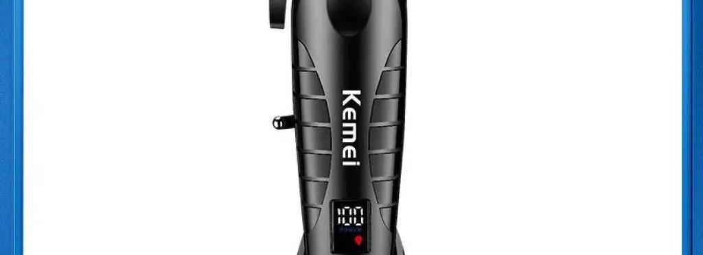 KM-2290D - Professional Electric Hair Clipper for Men, Rechargeable - Multiple Heads - Comfortable Design