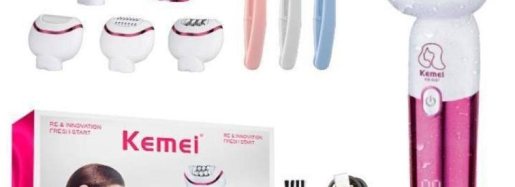 Kemei KM-6051 5-in-1 Multi-Function Women's Hair Removal Machine - Color as shown in picture