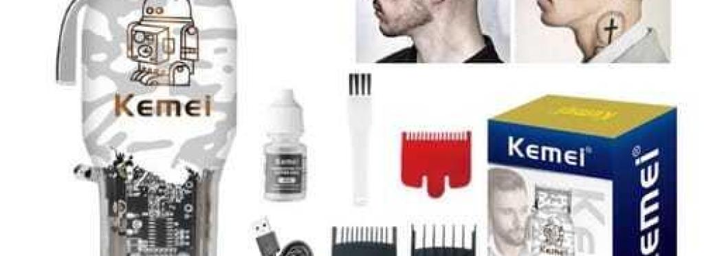 Kemei KM-2137 - Rechargeable Electric Hair Clipper for Men, 8,200 RPM, Beard and Body Hair Trimmer