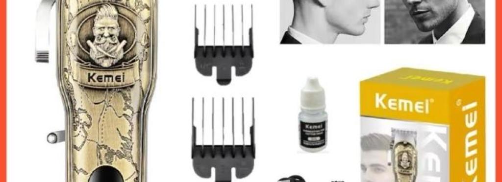 Kemei KM-2380 Electric Hair Clipper for Men - Professional, Rechargeable, Gold Color