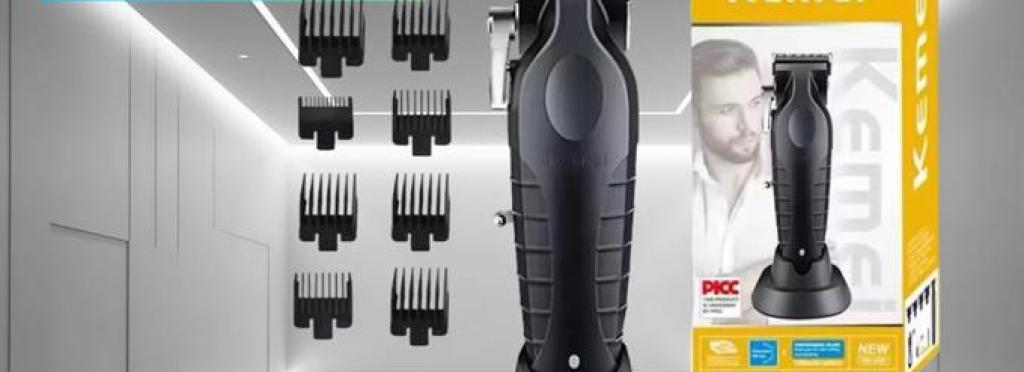 KM-2296 - Professional Electric Hair Clipper for Men, Rechargeable, Modern Design with Precise Blades
