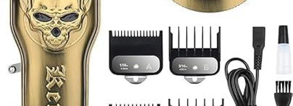 KM-1961 Professional Electric Hair Clipper for Men - Rechargeable, Gold, 2500 mAh Lithium Battery