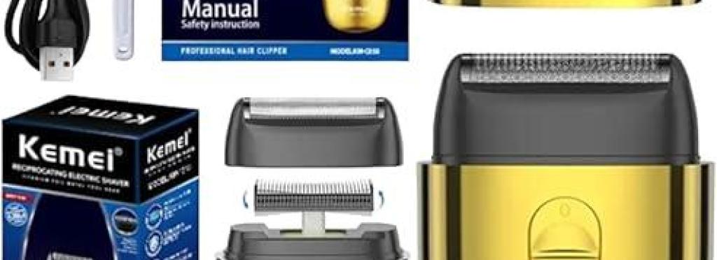 KM-C50 - Professional Rechargeable Electric Hair Clipper for Men, Compact Size with Stainless Steel Blades