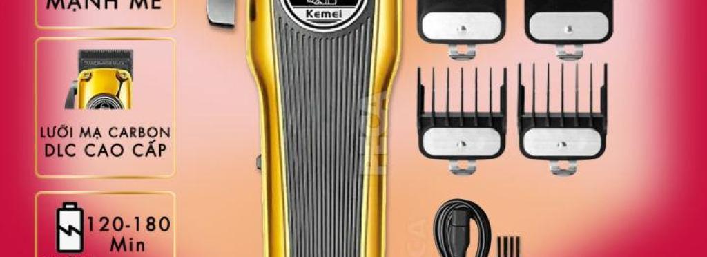 Kemei KM-1825 Professional Electric Hair Clipper for Men - USB Rechargeable, Diamond-Like Coated Blade, Size 4*6*17