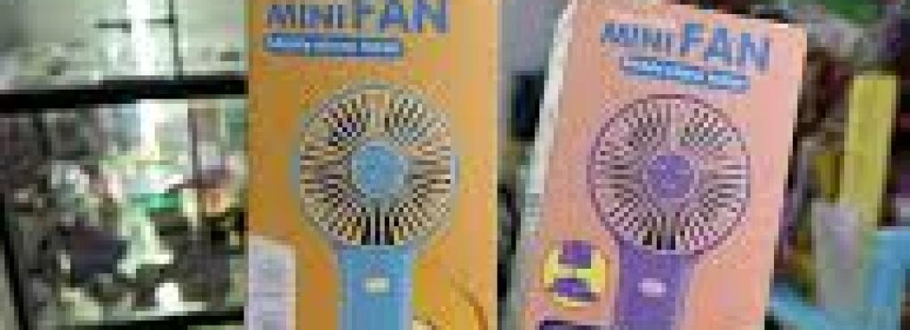 USB Charging Fan (858-6) - Desktop and handheld fan with USB charging, 3 speeds, removable stand