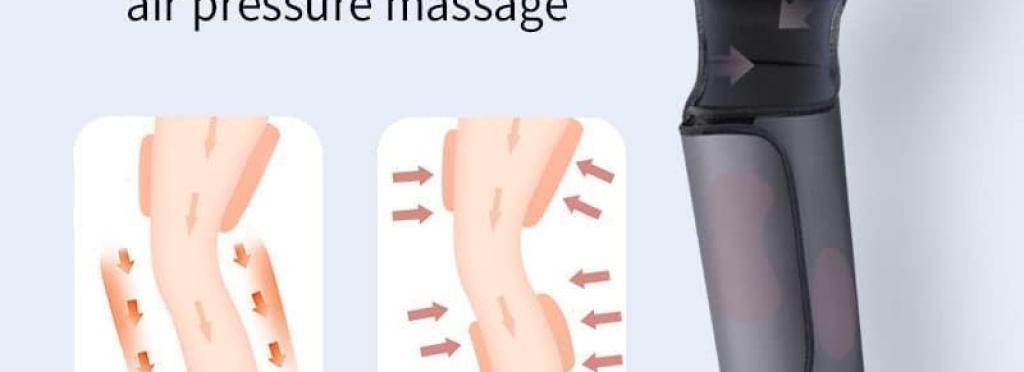 Knee and leg massage device with air pressure and heat - (20-853)