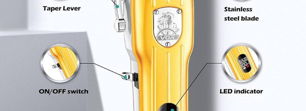 VGR High-Carbon Blade Hair Clipper - V-092 Model