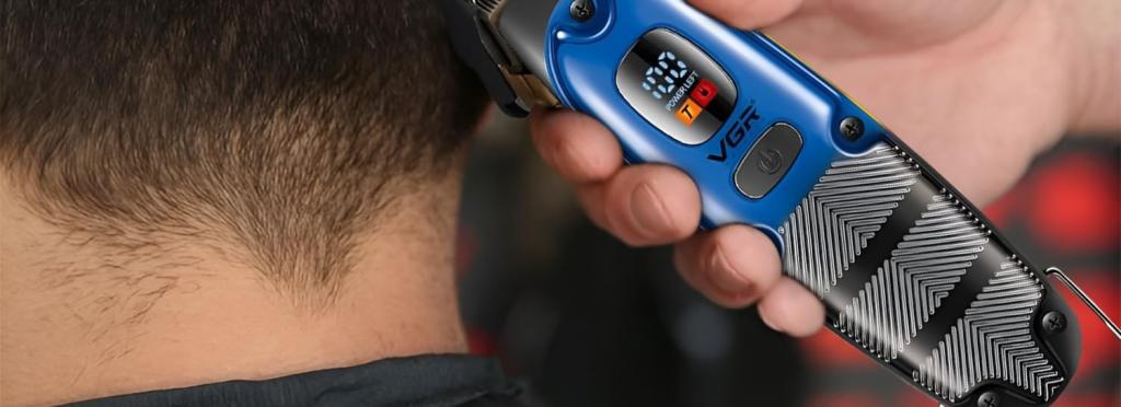 VGR Turbo Hair Clipper - V-981 Model with LED Display and 7000 RPM