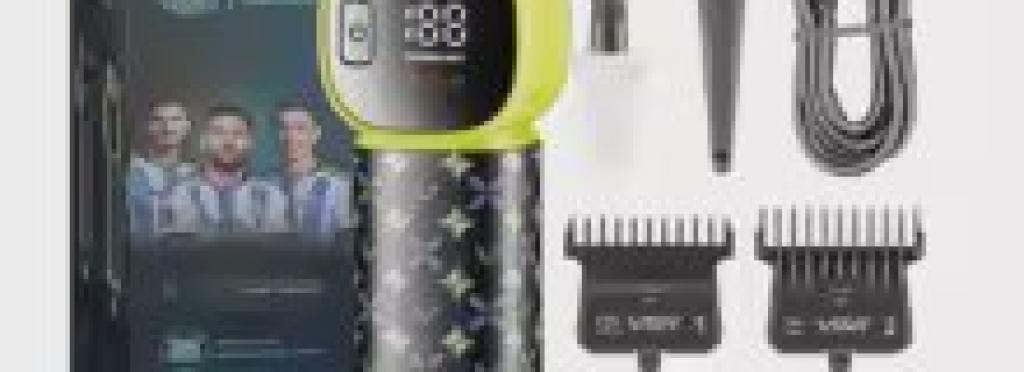 VGR-185 T-Blade Professional Men's Hair Clipper - Cordless/Corded, 0.2mm Stainless Steel Blades, LED Display, 200-Minute Battery