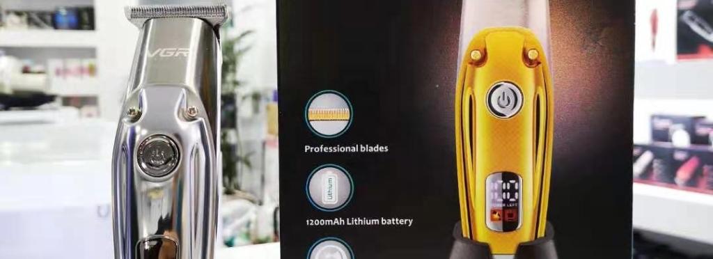 VGR V-277 Professional Cordless Hair Clipper for Men - Safe Zero-Cut Blades, 1200 mAh Battery, 180 Minutes Runtime, LED Display