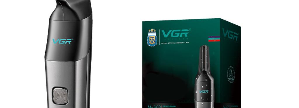 VGR V-603 Trimmer for Men - Professional Multi-Function, Interchangeable Heads, IPX5 Waterproof, 180-Minute Battery, LED Display