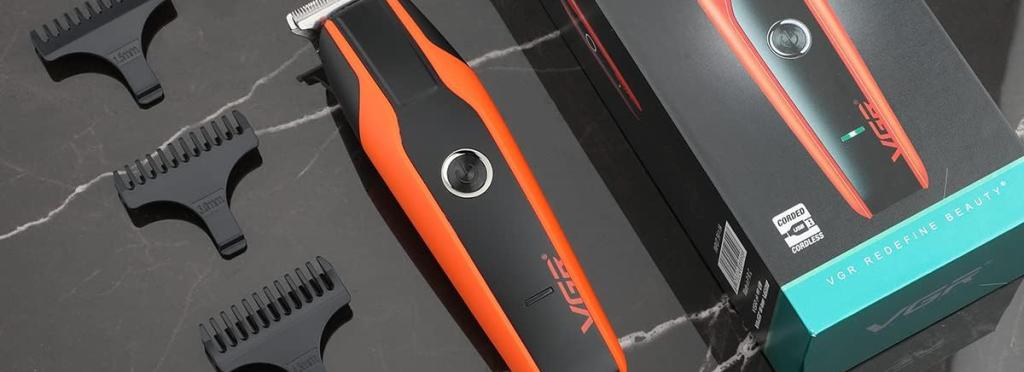 VGR V-999 Professional Wireless Trimmer - Dual Motor, 120-Minute Lithium Battery, Guide Combs, for Men, Family and Pets