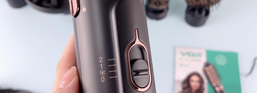 VGR V-491 Professional Hair Styler - 6-in-1 Hot Air Styling Device with Ionic Technology, with 6 Attachments for All Hair Types