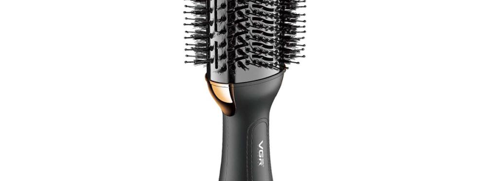 VGR V-492 Professional Hair Styler - 2-in-1 Hot Air Brush for Drying, Straightening and Curling Hair, Burn-Resistant Design, 3 Heat Settings, 360-Degree Rotating Cord