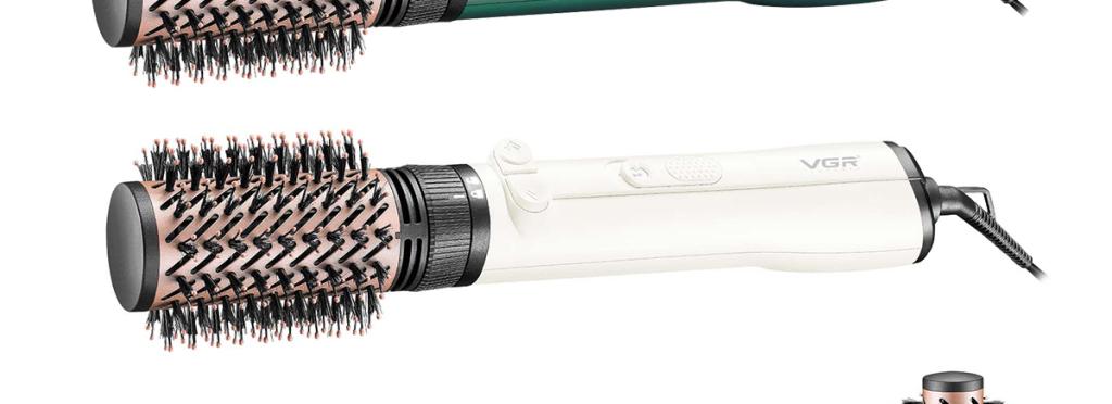 VGR V-498 Ionic Hair Dryer Brush - 3 in 1 for drying, straightening and curling hair, with ceramic coating and 360-degree rotating cord, for men and women