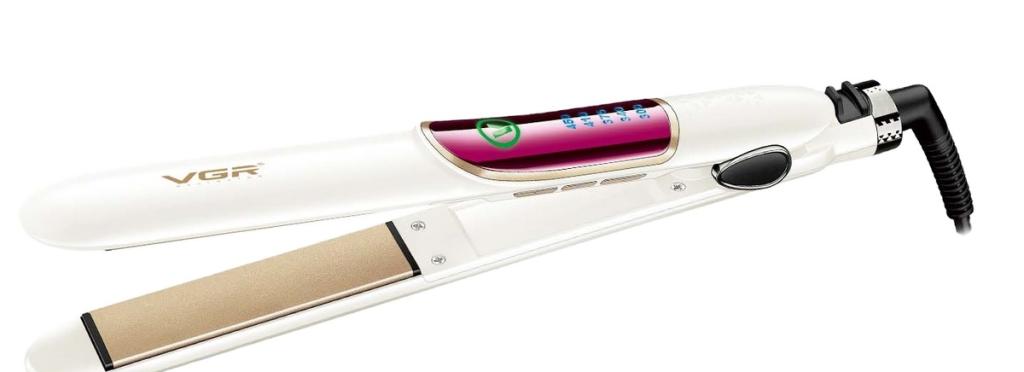VGR V-509 Professional Hair Straightening Iron - Ceramic, Fast Heating 450°F, Multiple Heat Settings, 360° Rotating Cord, Lightweight and Elegant Design