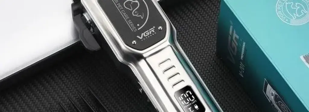 VGR V-201 Professional Pet Grooming Clipper - Ceramic and Stainless Steel Blades, Powerful Motor, 200-Minute Battery Life, and Smart LED Screen