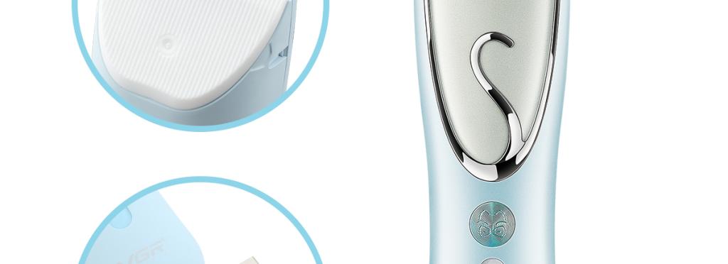 VGR-203 Pet Grooming Clipper - Cordless/Corded, Stainless Steel Blades, Quiet Motor, 1200 mAh Battery, Lightweight Design
