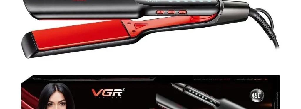 VGR V-521 Professional Hair Straightener - Ceramic, 120 mm Plate, and LED Display for Precise Control