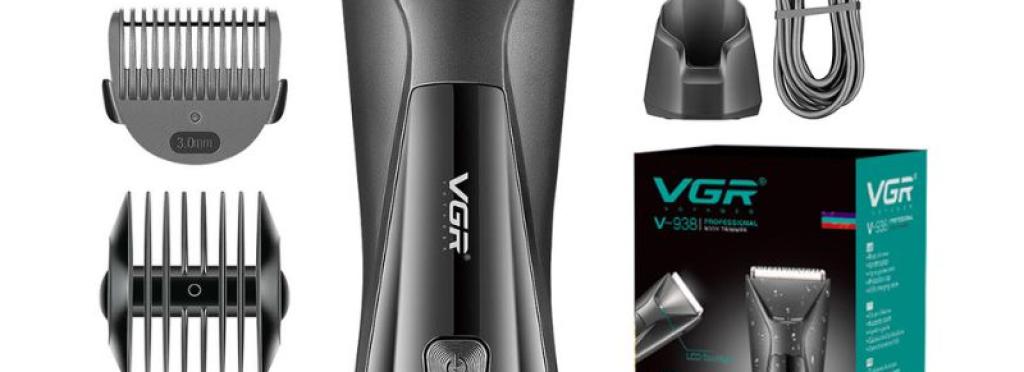VGR V-938 Professional Body Hair Trimmer Wired/Wireless for Full Body Care (Black)