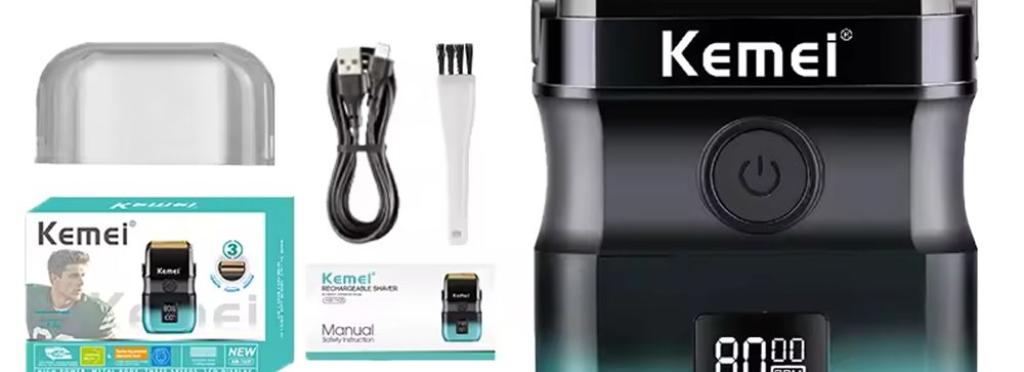 Kemei wireless hair clipper with smart screen T420