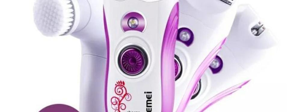 Kemei wireless 6-in-1 hair removal and facial care device KM-3066 for women