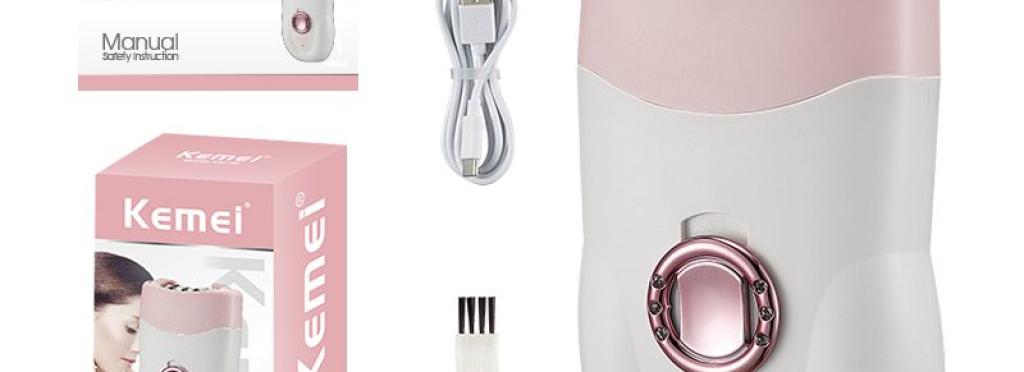 Kemei wireless hair removal device with stainless steel blades KM-196