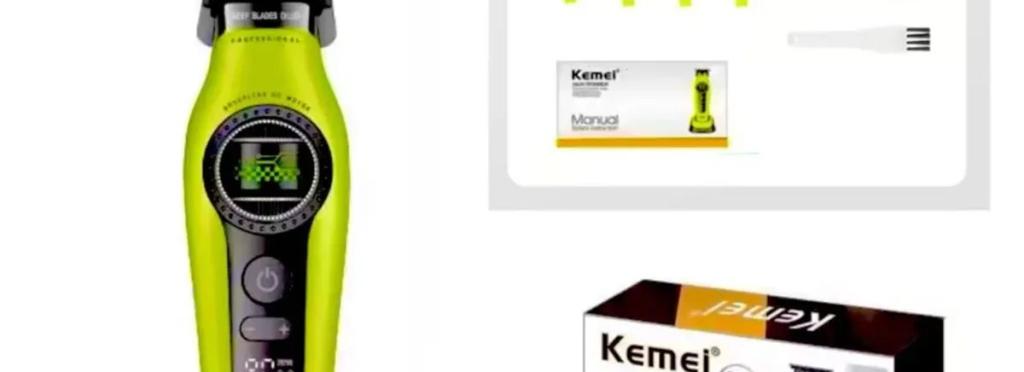 Kemei professional hair clipper with LCD screen and 170 minutes operation KM-1595