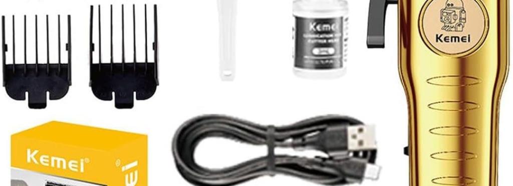 Kemei wireless hair clipper and trimmer gold 210 minutes KM-511