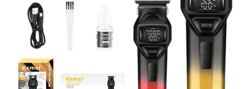 Kemei KM-2155 Cordless Electric Hair and Beard Trimmer for Hair, Beard Trimming, Definition, and Precise Line Drawing