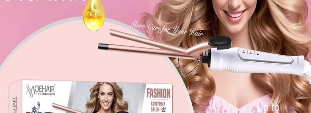 Hair curling iron for curling and styling hair