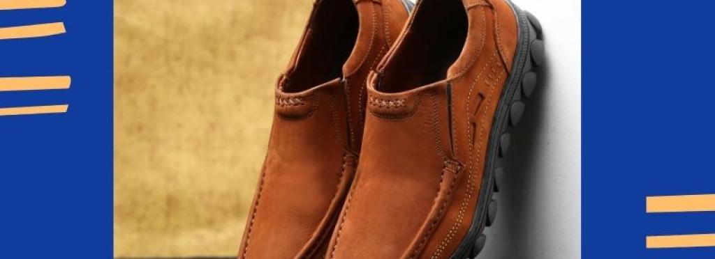 Casual hand-made natural suede comfortable shoe